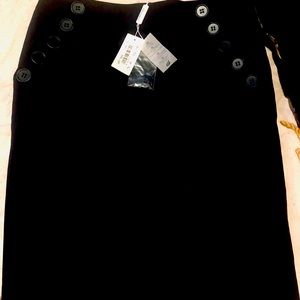 Blumarine Black Button-Detail Skirt